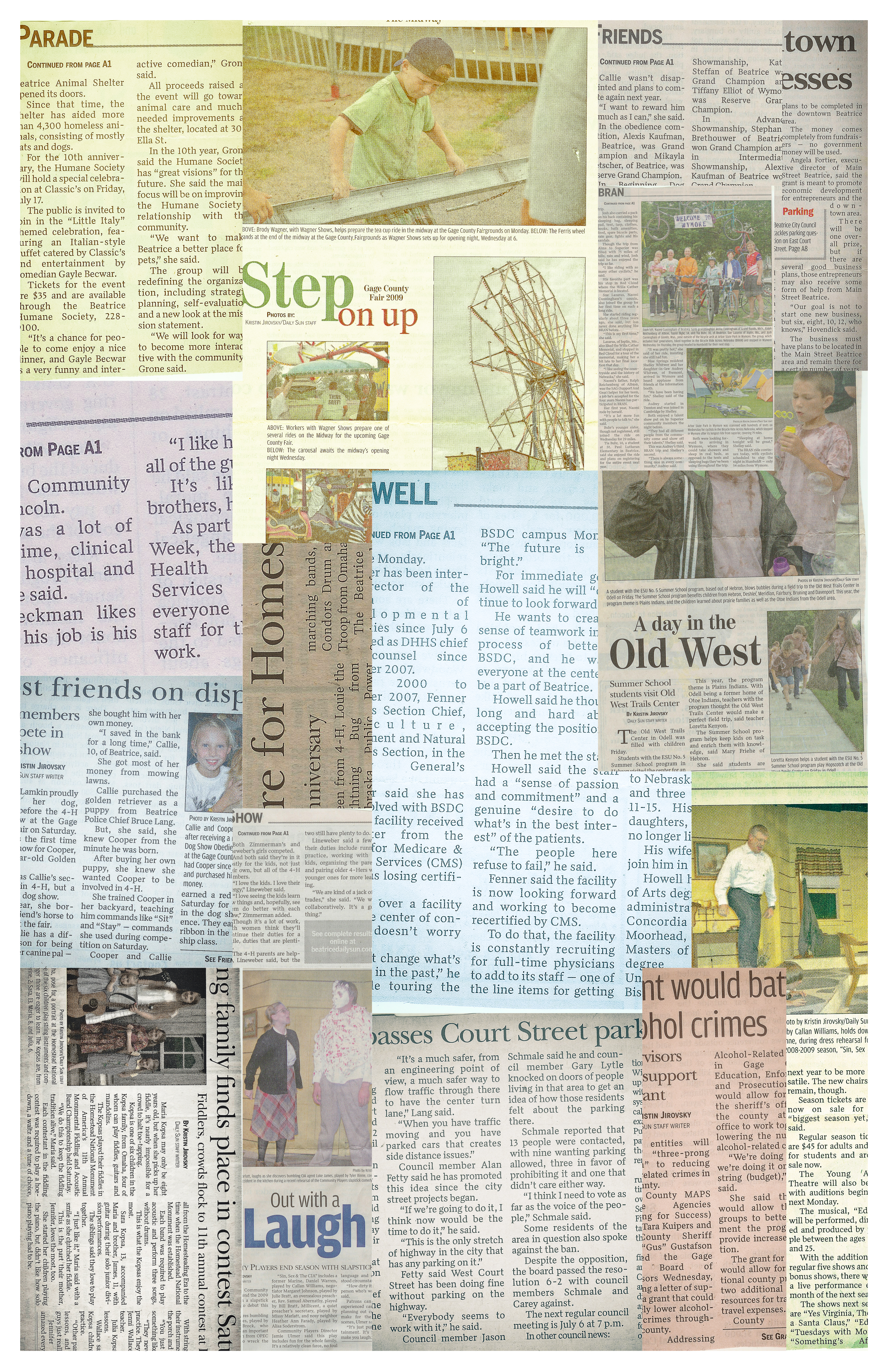 Beatrice Daily Sun newspaper clippings